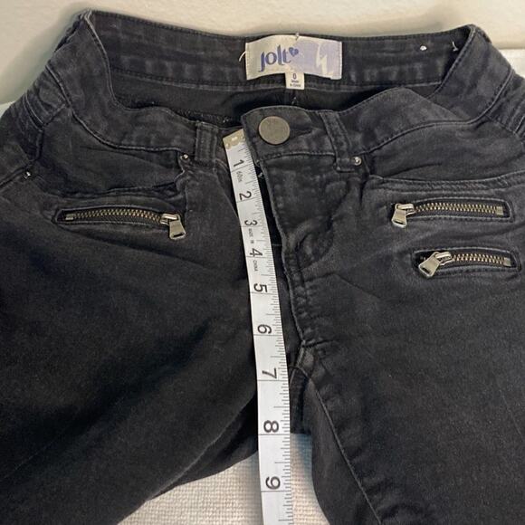 Jolt skinny Jeans Size 0 Black with Zipper pockets. - Picture 1 of 15
